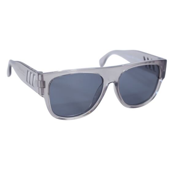 Le Specs FLOATATION Flat Top Square Polarized Sunglasses-Clear Shadow/Smoke-NWT - Picture 2 of 8